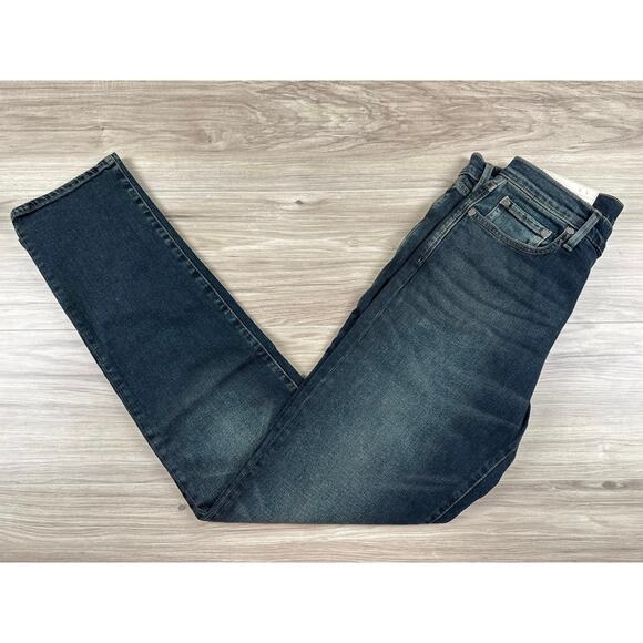 Flint and Tinder All American Stretch Denim Straight Fit Dark Overdye Jeans - Picture 3 of 8